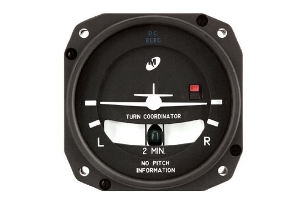 Turn Coordinator, Lighted Brushless, 11-32V, 3-Pin, Black Ball, TSO