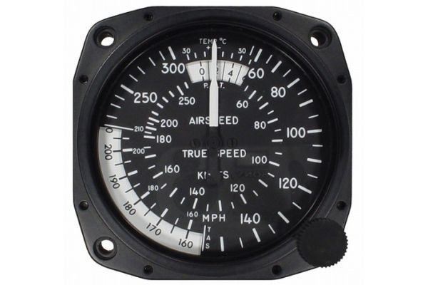 True Airspeed Indicator, 3 1/8″ 55-300 mph/ 60-260 knots, TSO
