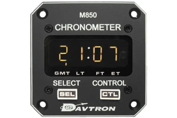 Digital Chronometer, 2.25″ Front Mount, FAA-PMA Approved