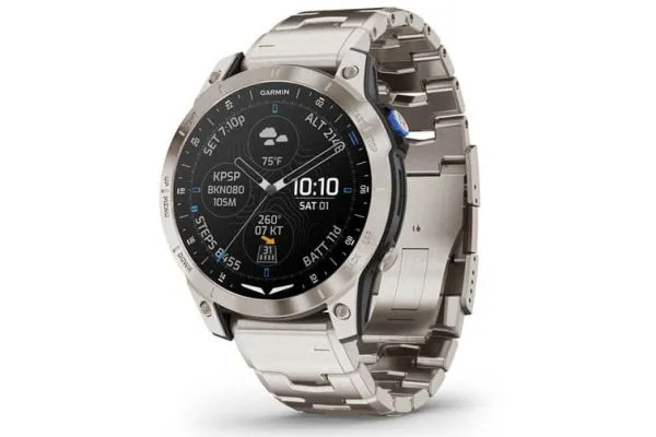 Garmin D2 Mach 1 Aviator Smartwatch, Vented Titanium