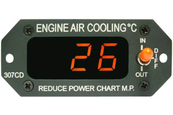 Intercooler Differential Gauge, Celsius Digital, 2.5″w x 11″l x 2.8″d, FAA-PMA Approved