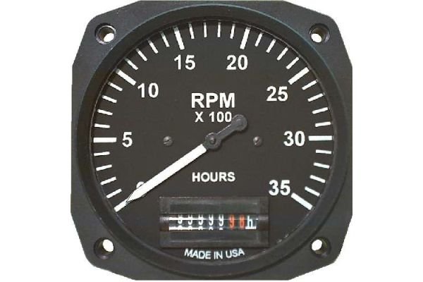 Electric Analog Tachometer, 3 1/8″ 0-3500 RPM TSO’d